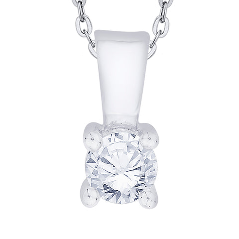KATARINA Diamond Solitaire Pendant Necklace (1/6 cttw)
