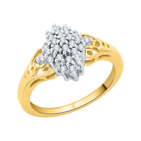 KATARINA 1/4 cttw Prong Set Diamond Cluster Ring