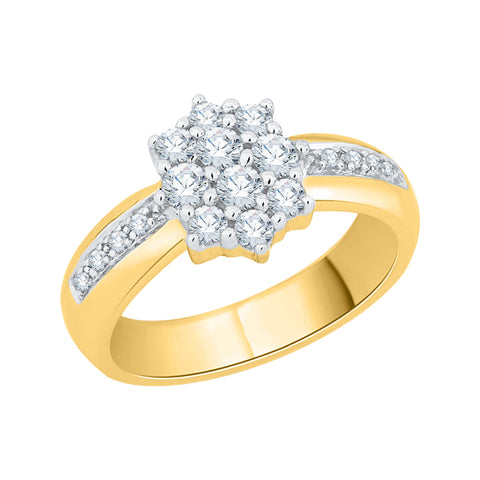 KATARINA 1/2 cttw Diamond Cluster Engagement Ring