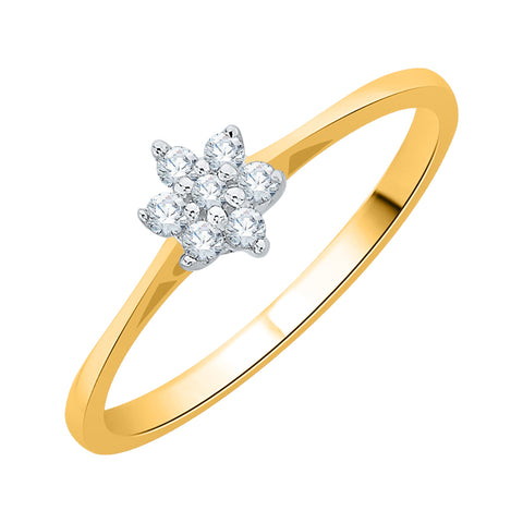 KATARINA 1/10 cttw Diamond Floral Fashion Ring