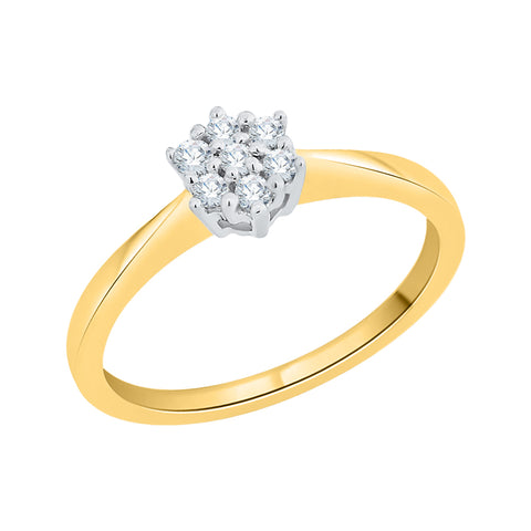 KATARINA 1/6 cttw Prong Set Diamond Cluster Ring