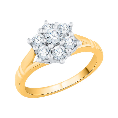 KATARINA 1 cttw Diamond Floral Engagement Ring