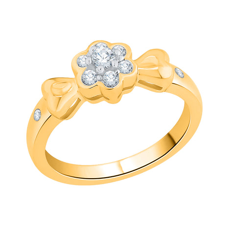 KATARINA 1/4 cttw Prong Set Floral Diamond Fashion Ring