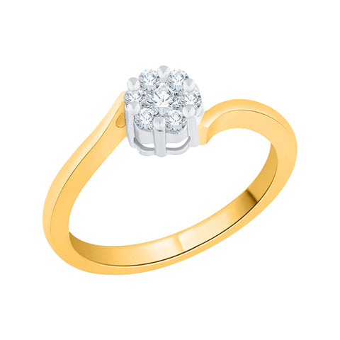 KATARINA 1/4 cttw Bypass Shank Diamond Cluster Ring