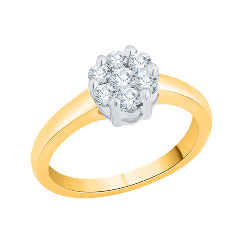 KATARINA 1/2 cttw Prong Set Diamond Cluster Ring
