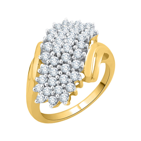 KATARINA 1 cttw Bypass Shank Cluster Diamond Fashion Ring