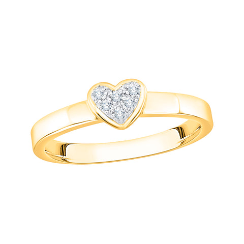 KATARINA 1/20 cttw Diamond Heart Promise Ring