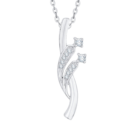 KATARINA Prong Set Diamond Fashion Pendant Necklace (1/10 cttw)