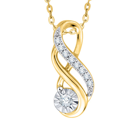 KATARINA Diamond Infinity Pendant Necklace (1/10 cttw)