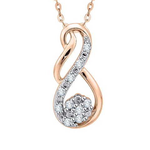 KATARINA Diamond Fashion Pendant Necklace (1/10 cttw)