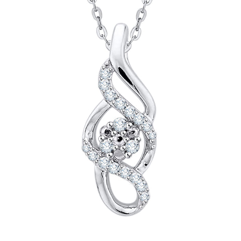 KATARINA Diamond Fashion Pendant Necklace (1/8 cttw)