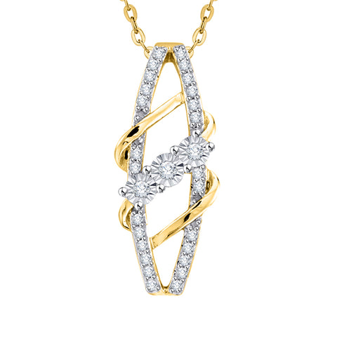 KATARINA Diamond Fashion Pendant Necklace (1/6 cttw)