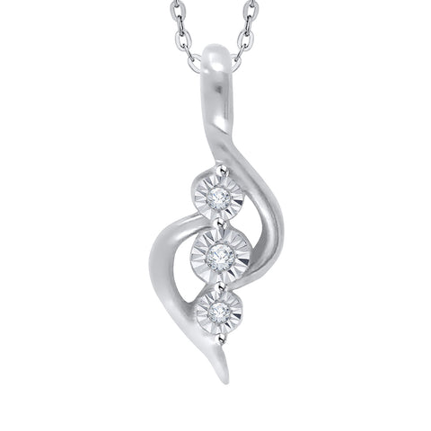 KATARINA Miracle Plate Diamond Accent Fashion Pendant Necklace