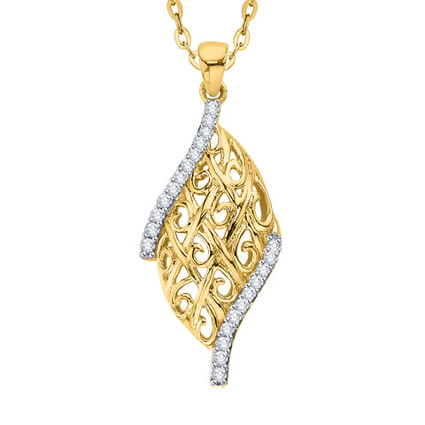 KATARINA Diamond Fashion Pendant Necklace (1/5 cttw)