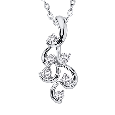 KATARINA Diamond Fashion Pendant Necklace (1/8 cttw)