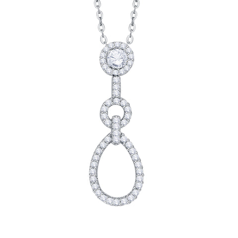 KATARINA Diamond Fashion Pendant Necklace (1/3 cttw)