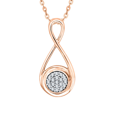 KATARINA Diamond Infinity Pendant Necklace (1/8 cttw)