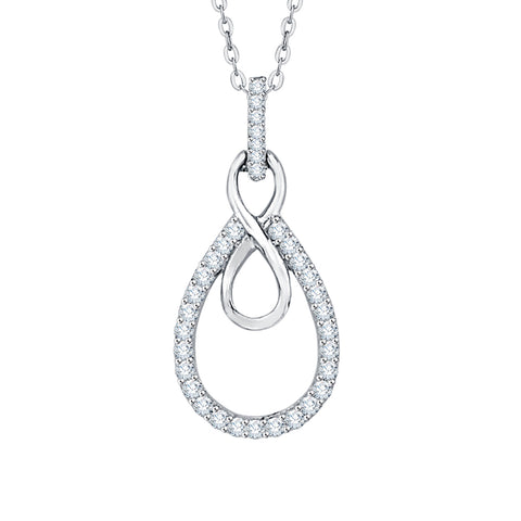 KATARINA Diamond Infinity Pendant Necklace (1/3 cttw)