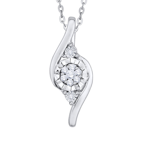 KATARINA Diamond Fashion Pendant Necklace (1/10 cttw)