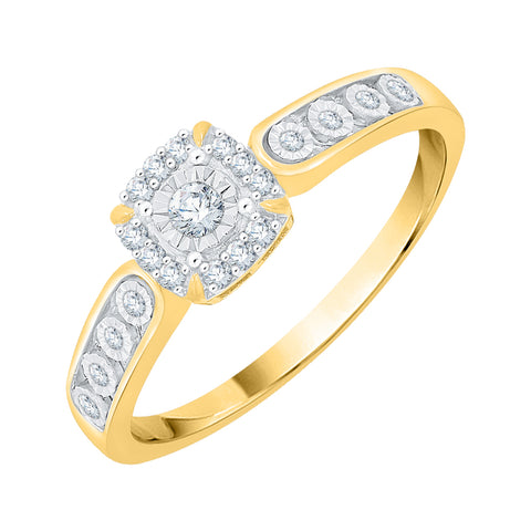 KATARINA 1/6 cttw Diamond Halo Engagement Ring