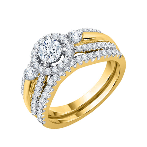 KATARINA 1 cttw Diamond Bridal Set