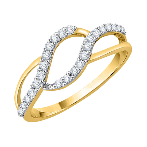 KATARINA 1/4 cttw Diamond Bypass Fashion Ring