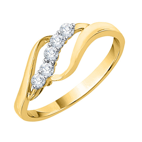 KATARINA 1/5 cttw Five Stone Diamond Ring