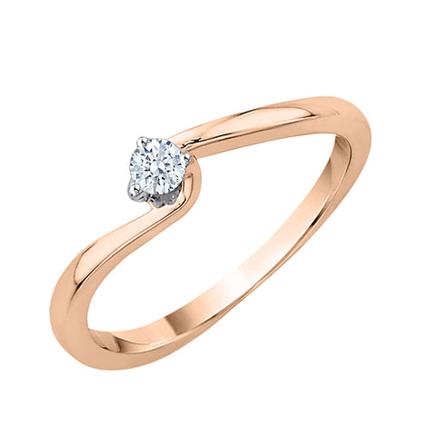 KATARINA Diamond Solitaire Engagement Ring (1/10 cttw)