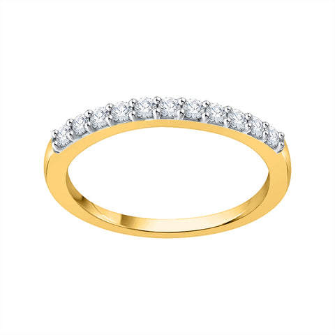 KATARINA 1/4 cttw Prong Set Round Diamond Wedding Band