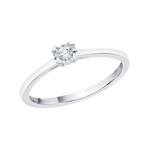 KATARINA 1/20 cttw Miracle Plate Diamond Solitaire Promise Ring