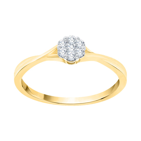 KATARINA 1/6 cttw Prong Set Diamond Cluster Engagement Ring