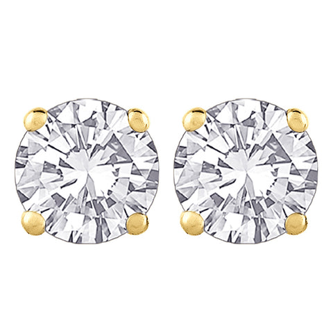 J-K, SI2/I1 Round Brilliant Cut Diamond Earring Studs