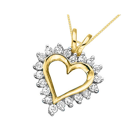 KATARINA Diamond Heart Pendant Necklace (1/4 cttw, JK, I2/I3)