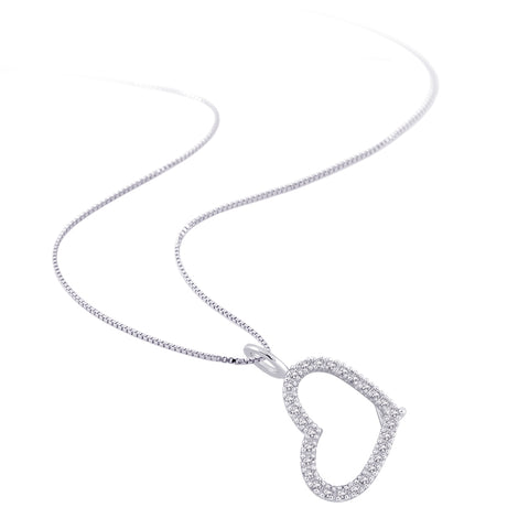 KATARINA Diamond Heart Pendant Necklace (1/4 cttw, GH, I1)