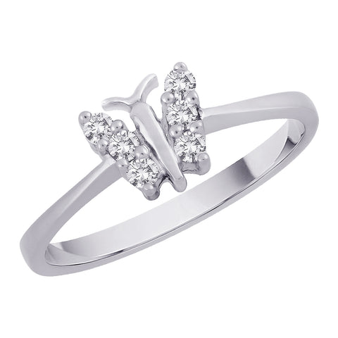 KATARINA Diamond Butterfly Ring (1/6 cttw JK, I2-I3)