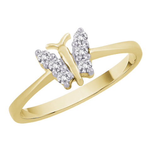 KATARINA Diamond Butterfly Ring (1/6 cttw JK, I2-I3)