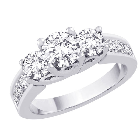 KATARINA Diamond Three-Stone Diamond Ring (2 cttw)
