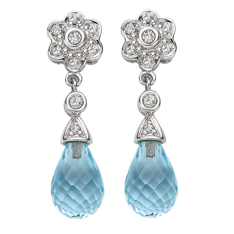 KATARINA Diamond and Blue Topaz Jewelry Set