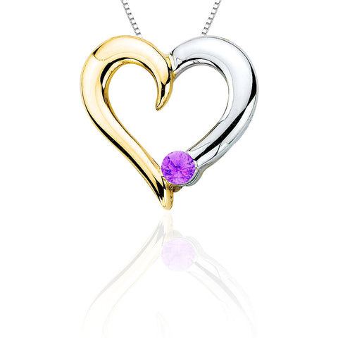KATARINA Pink Tourmaline Heart Jewelry Set