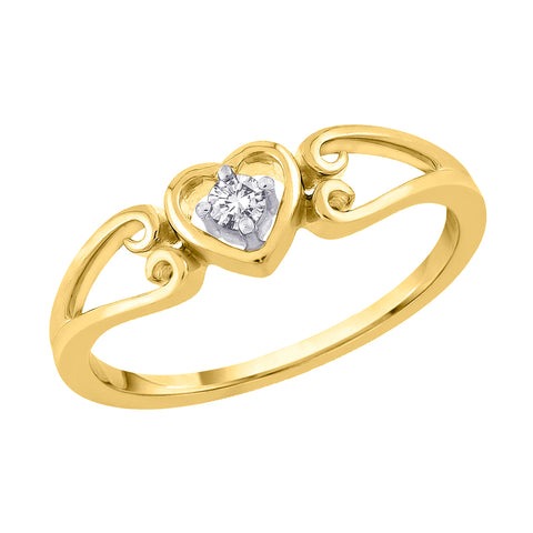 KATARINA Diamond Heart Promise Ring (1/20 cttw)