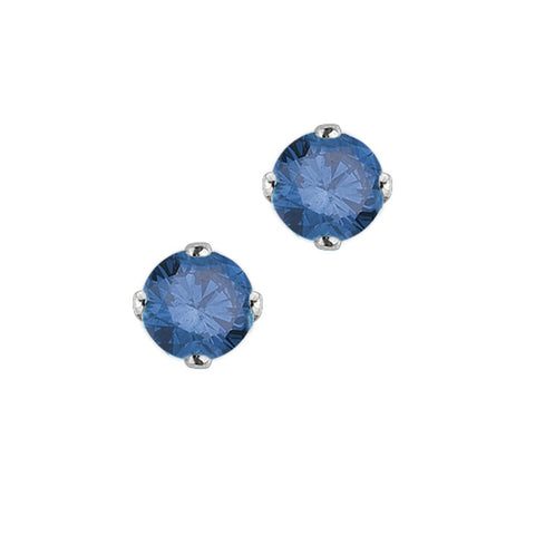 KATARINA Blue-SI2 / I1 Round Brilliant Cut Diamond Earring Studs (1/4 cttw)