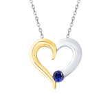 10K White and Yellow Gold~Blue Sapphire