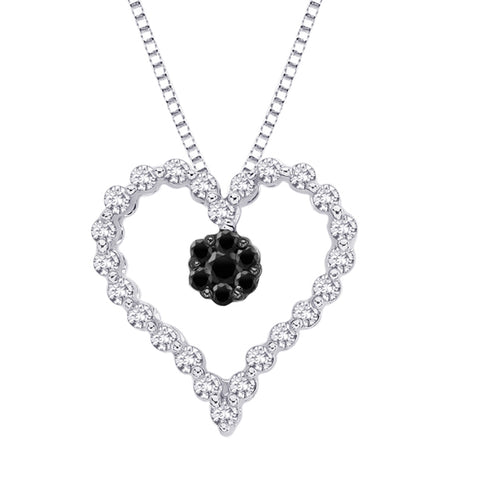 KATARINA Diamond Heart Pendant Necklace (1/5 cttw JK, SI2/I1)