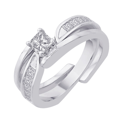 KATARINA Princess Cut Diamond Engagement Set (1 cttw GH, I1)