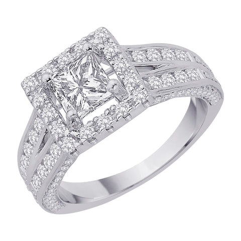 KATARINA Princess Cut Diamond Engagement Ring (1 1/2 cttw GH, I1)