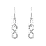 KATARINA Diamond Double Infinity Dangle Earrings (1/5 cttw)