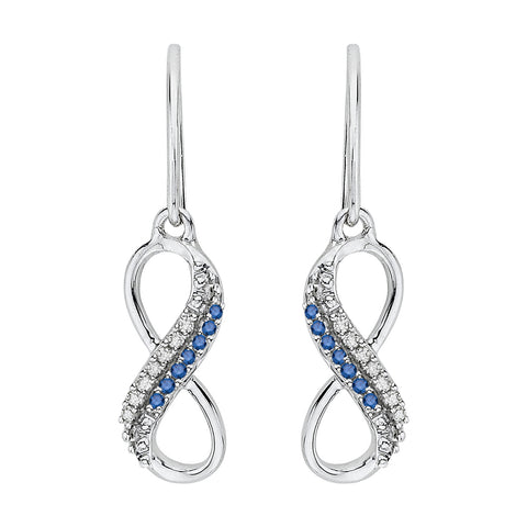 KATARINA Diamond Infinity Dangle Earrings (1/10 cttw GH, I2/I3)