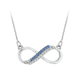 Sterling Silver~Blue and White Diamond