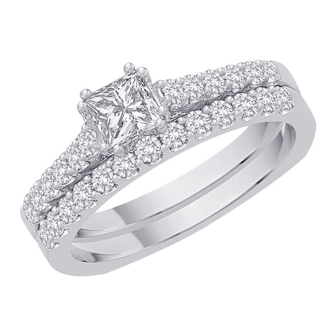 KATARINA Princess Cut Diamond Engagement Set (1 cttw GH, I1)