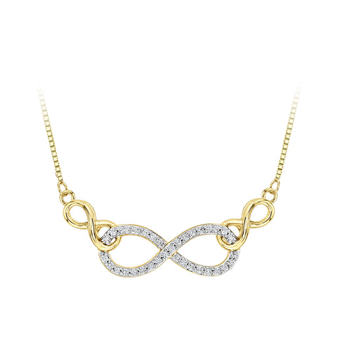 KATARINA Diamond Infinity Pendant Necklace (1/8 cttw)